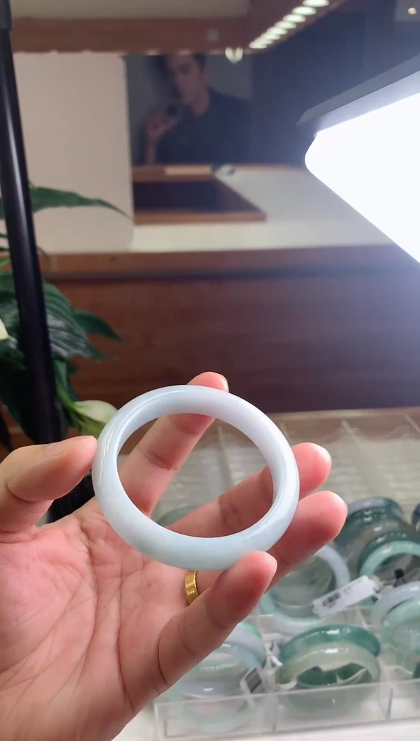 未镶嵌手镯翡翠5657 天然缅甸a货放漏镯