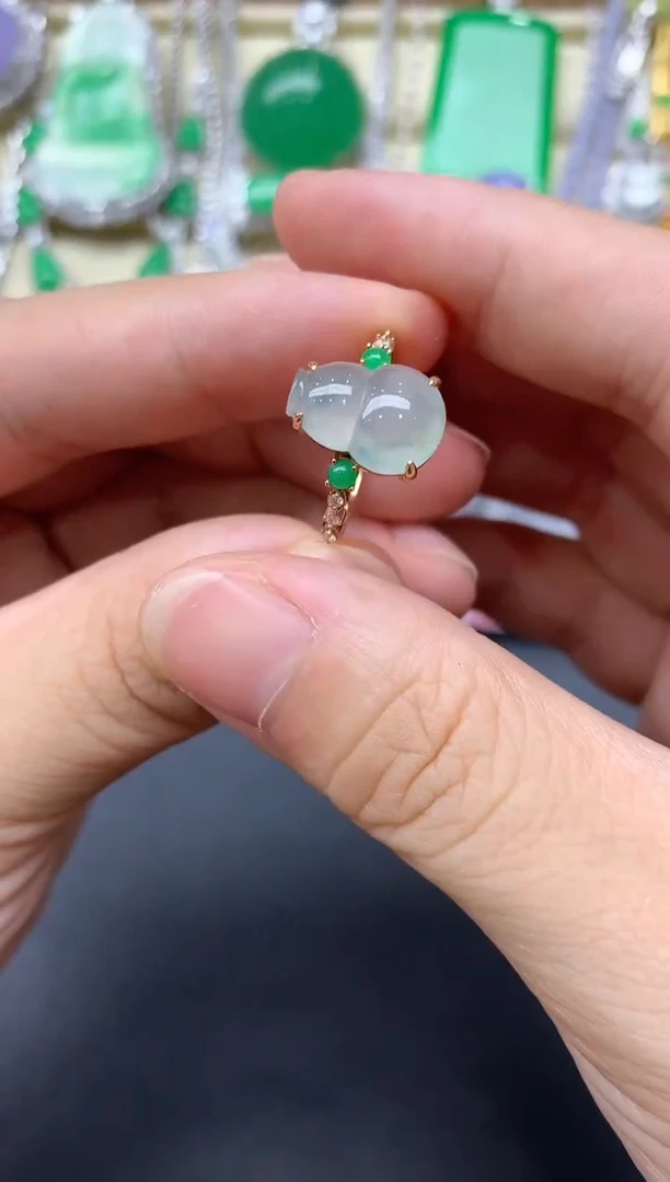 翡翠戒指18K金镶嵌273-中国好珍宝