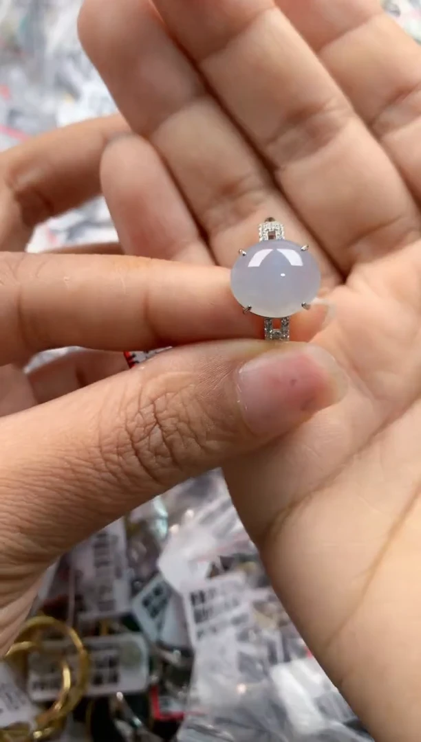 银S925镶嵌戒指翡翠2222   2