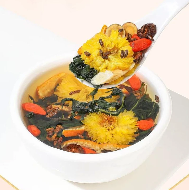 【真材实料】西洋参黄芪菊花枸杞茶透明独立包装组合茶男女皆宜