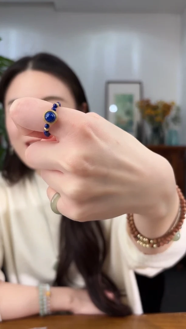 未镶嵌青金石戒指清月戒指