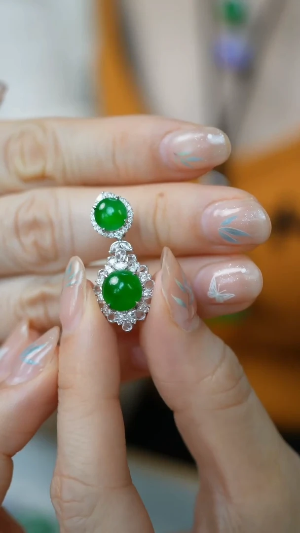 18K金镶嵌挂件翡翠30-吊坠/姿/3