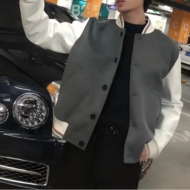 99新 THOMBROWNE 拼接长袖短款夹克外套 尺码：0