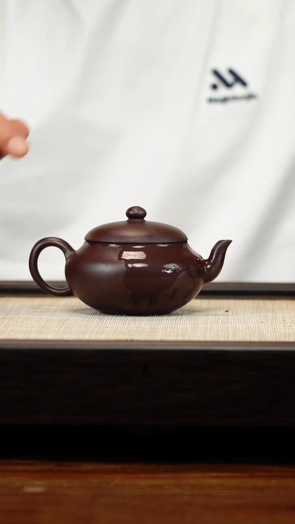 茶壶紫砂紫泥聚缘