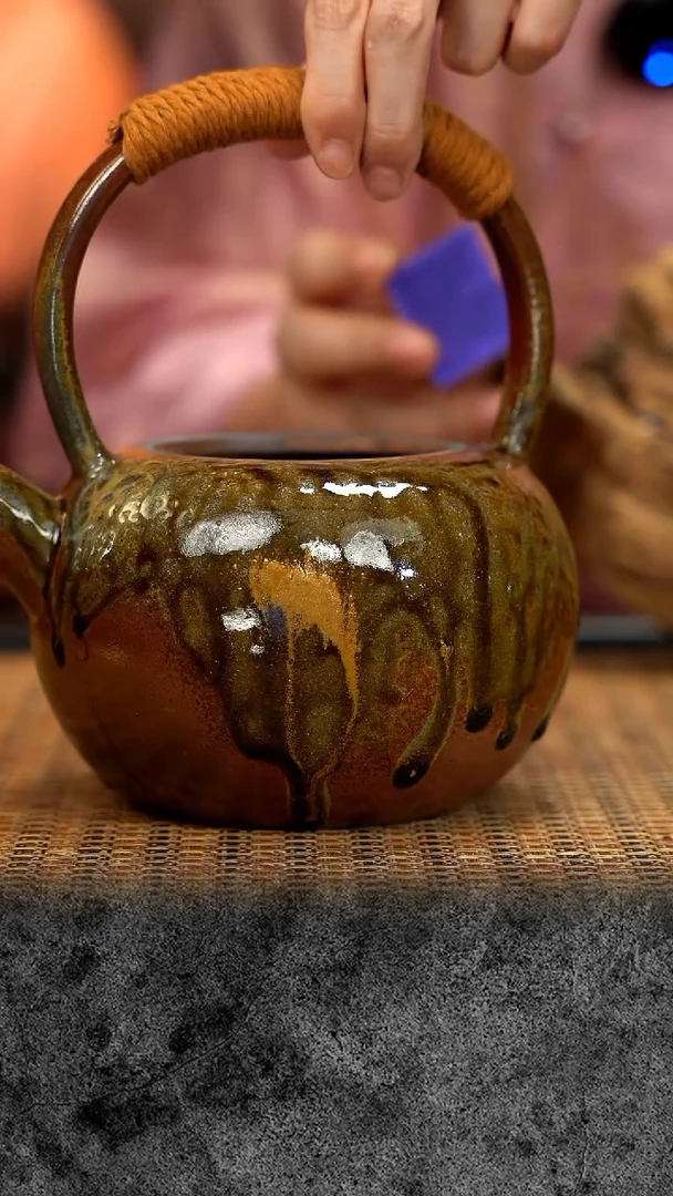 紫砂茶宠紫砂 宜兴紫砂 GFY  沉香木 提料煮水壶