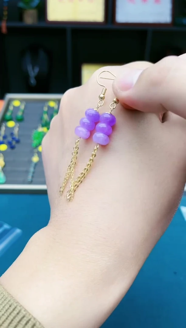 【闪购商品】玛瑙/玉髓耳钉银S925镶嵌9110000