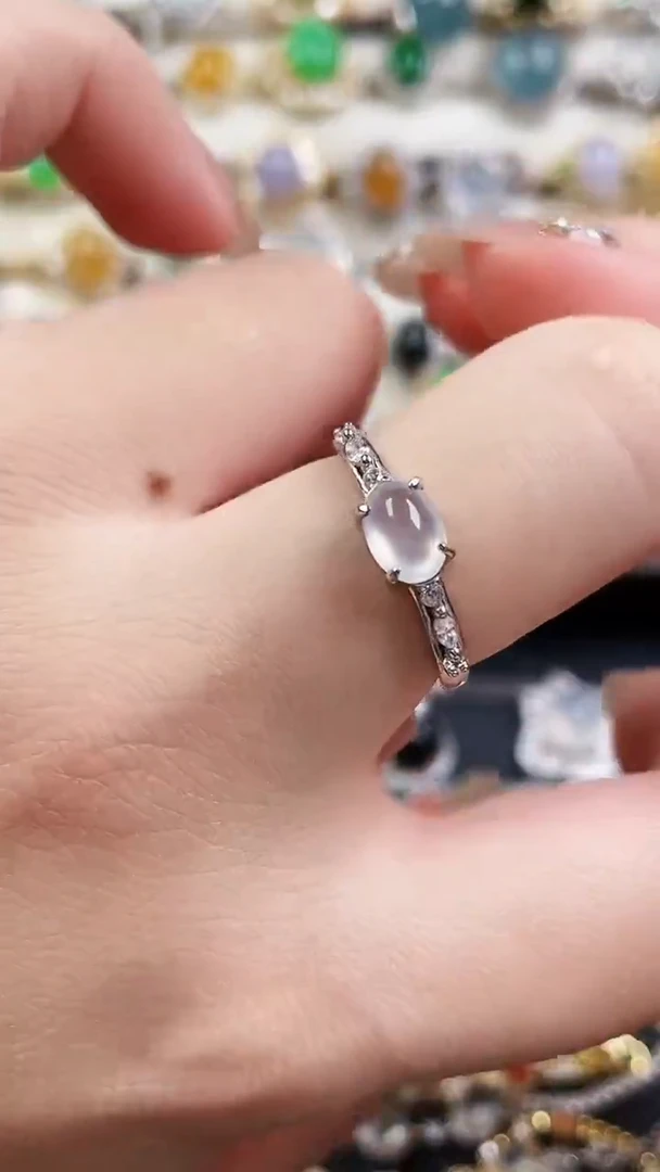 银S925镶嵌翡翠耳饰145