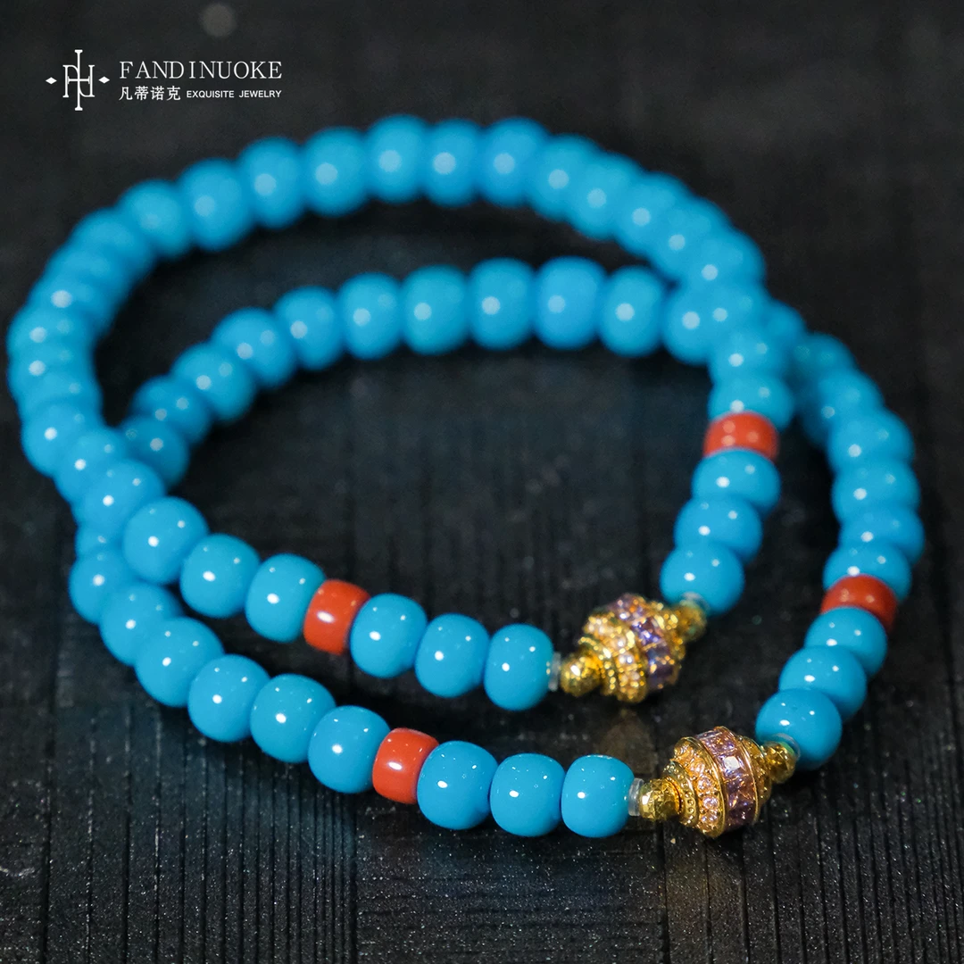 【加加专属】7 MJ09059-18k金绿松石DIY手串—多样性发一件-5mm+