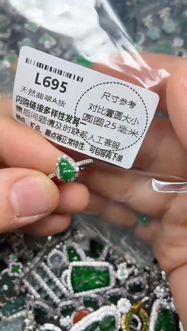颈饰未镶嵌翡翠L695戒指