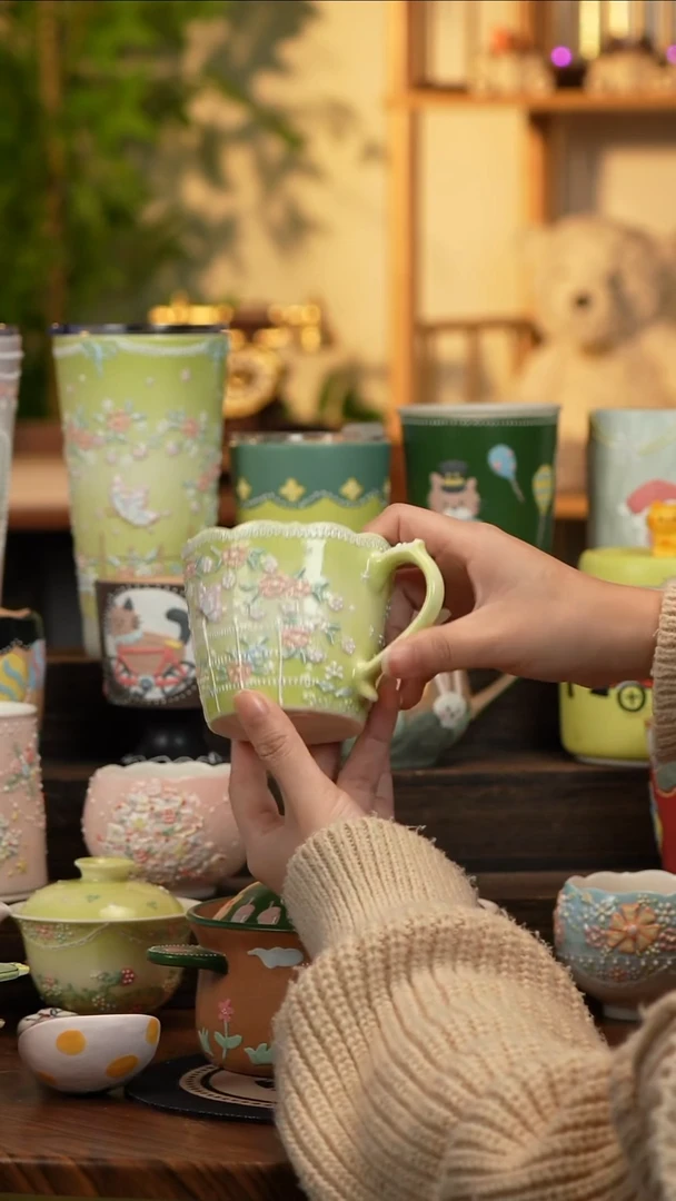 瓷片瓷T061景德镇原创手工陶瓷