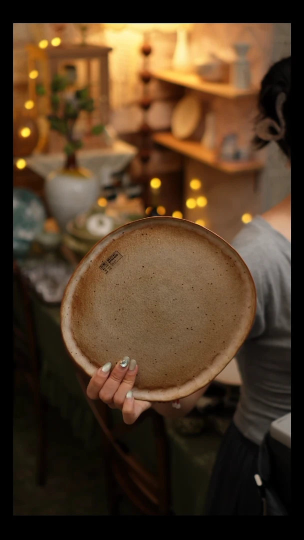 瓷片蔓心手工陶瓷小号