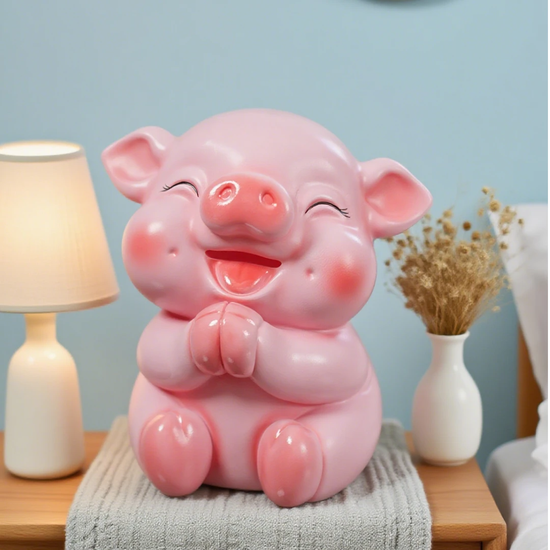 网红可爱猪只进不出存钱罐儿童成人储钱罐2025年新款可存可取礼物