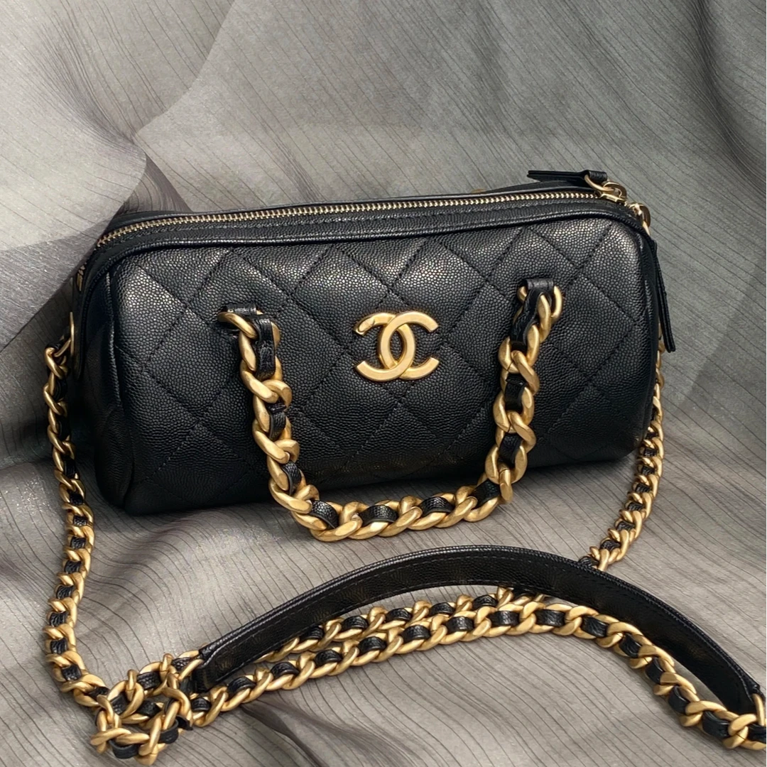 99新 Chanel/香奈儿 小花Jerry香奈儿圆桶保龄球中号30开