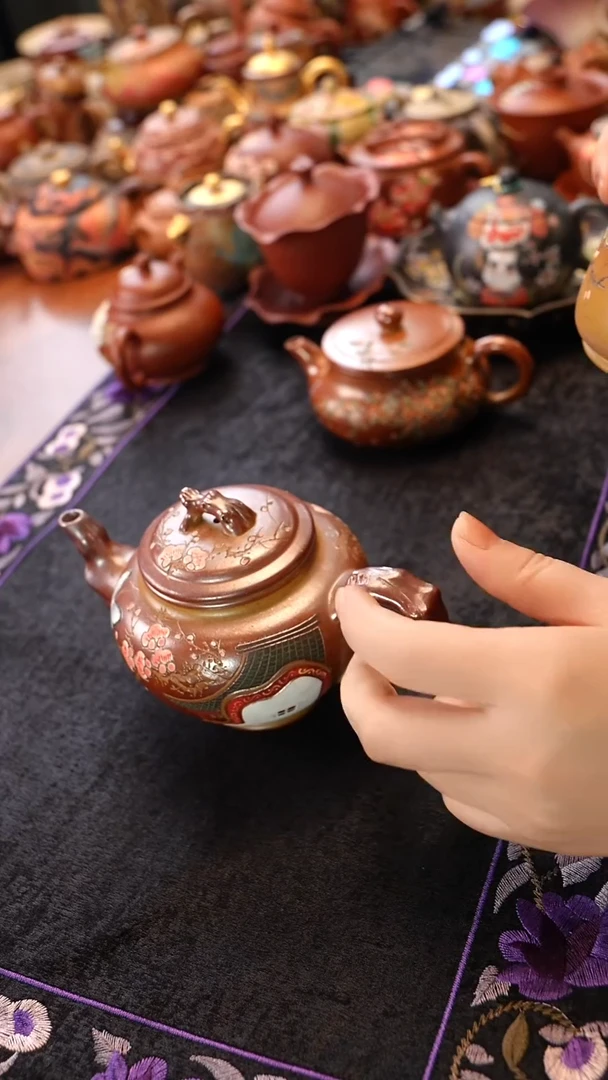 茶壶紫砂柴烧报春
