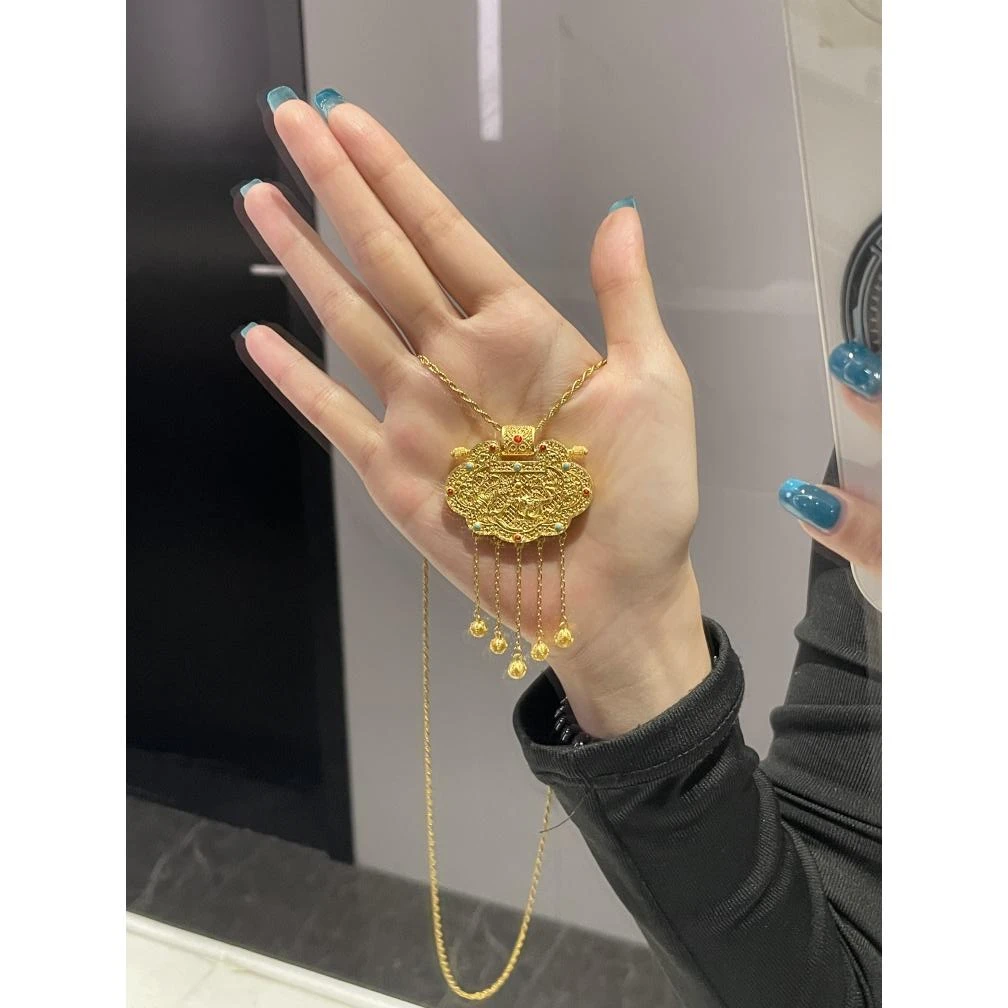 足银手镯 【珐琅天子门生吊坠】2025爆款手工国风古风