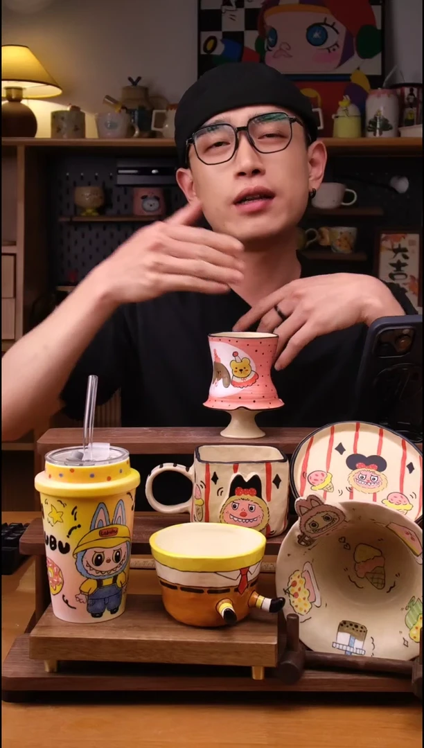 杯子景德镇可爱设计师款陶瓷