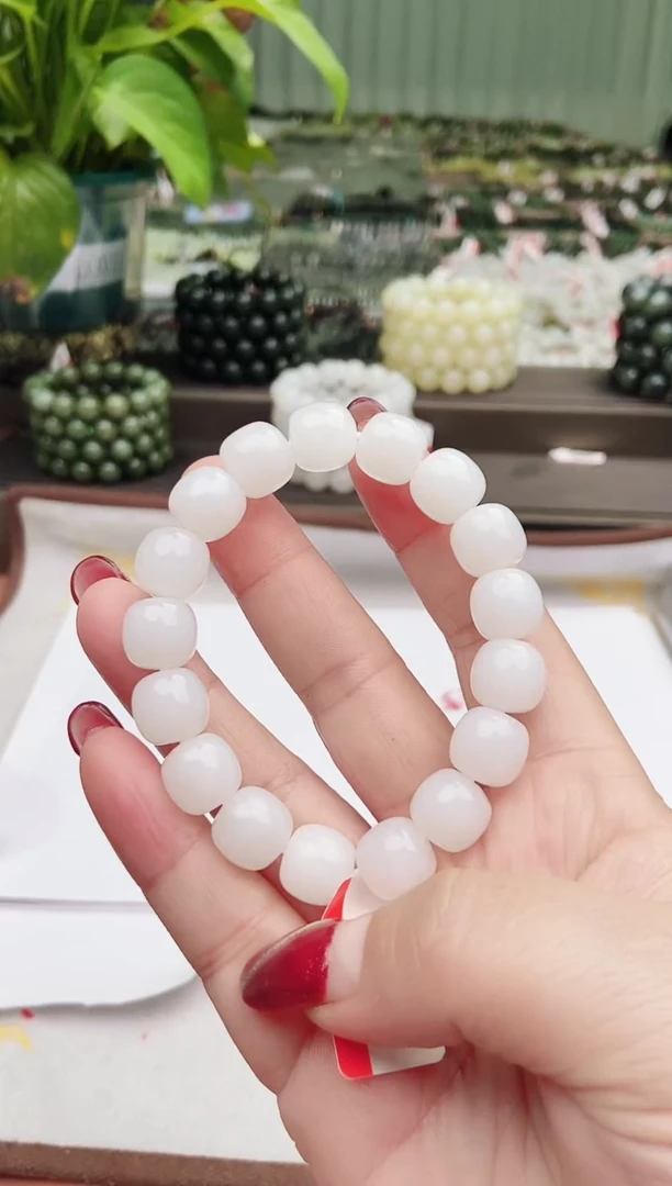 【闪购商品】和田玉手串未镶嵌纯天然和田玉新疆95于阗12