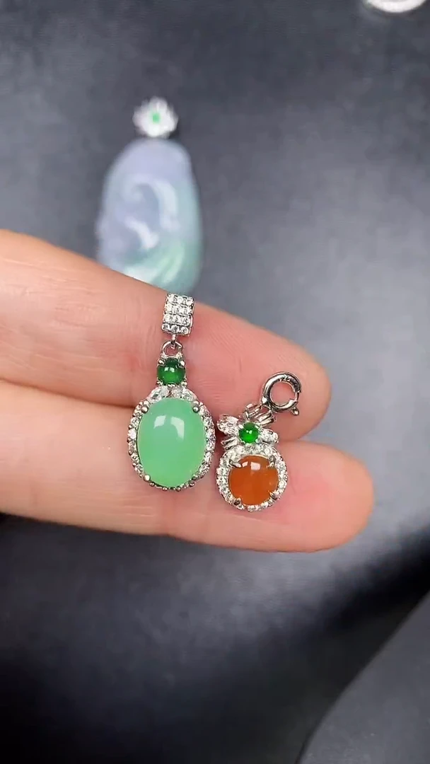 银S925镶嵌戒指翡翠3890