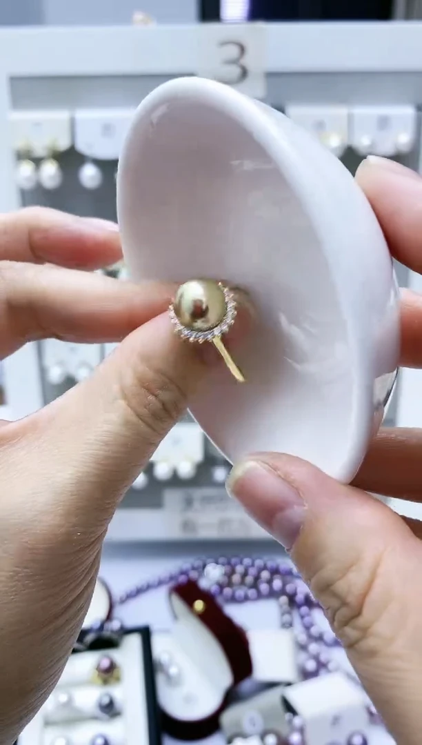 【闪购商品】淡水珍珠耳饰银S925镶嵌戒指