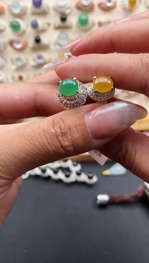 未镶嵌戒指翡翠缅甸天然A货翡翠22   8-9