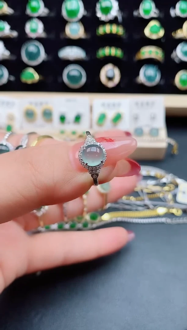 【闪购商品】翡翠戒指银S925镶嵌321321