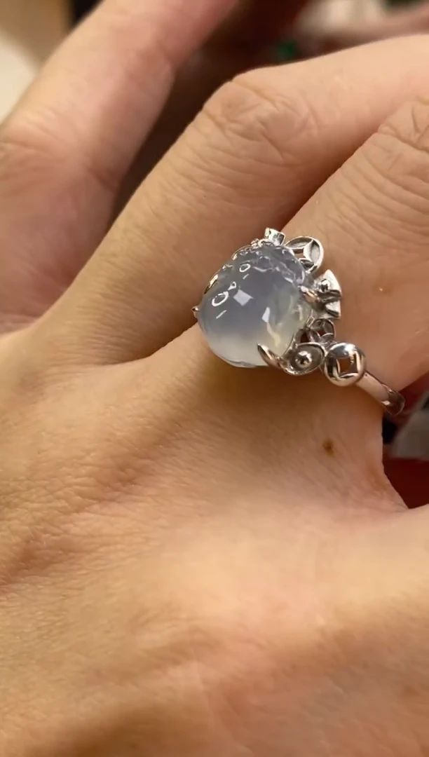 颈饰银S925镶嵌翡翠净货16685