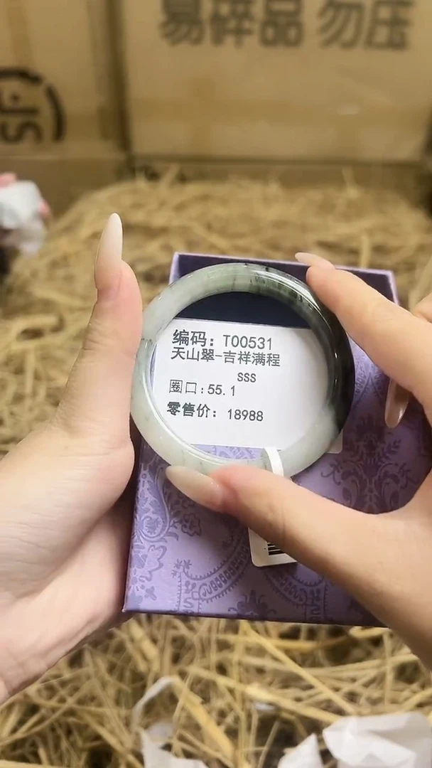 未镶嵌手镯石英质玉T00531