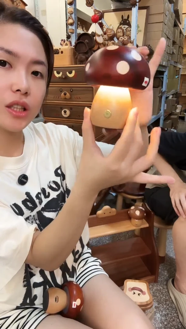 木小红镶嵌蘑菇灯瑕疵