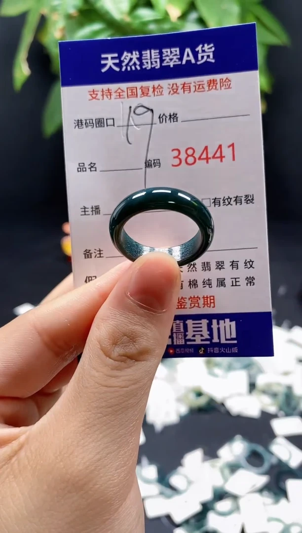翡翠戒指未镶嵌天然翡翠戒圈8441