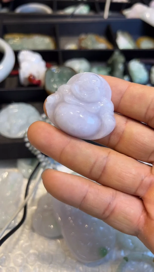 翡翠未镶嵌吊坠(不含链)紫罗兰佛公