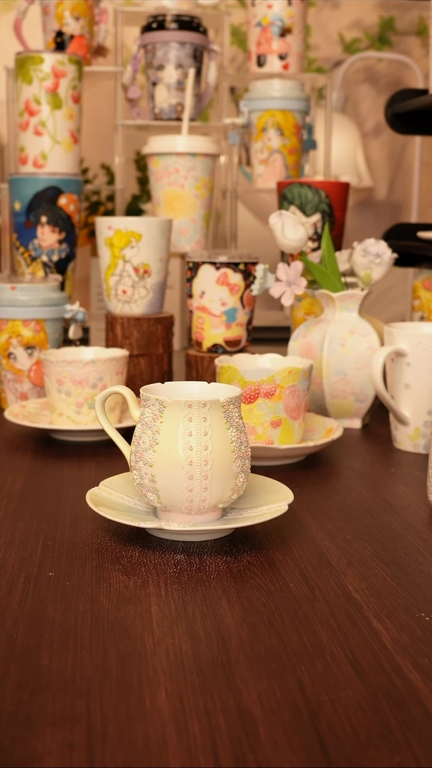 陶景德镇手绘的杯子