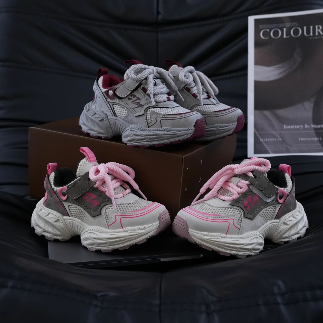 2025春季亲子款儿童运动老爹鞋时尚复古休闲百搭童鞋 256890