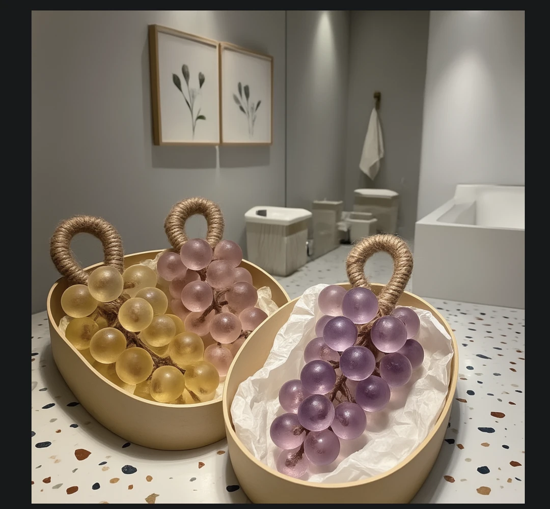 新款水晶葡萄串整串纯手工香薰精油皂伴手礼物洗手持久留香香皂