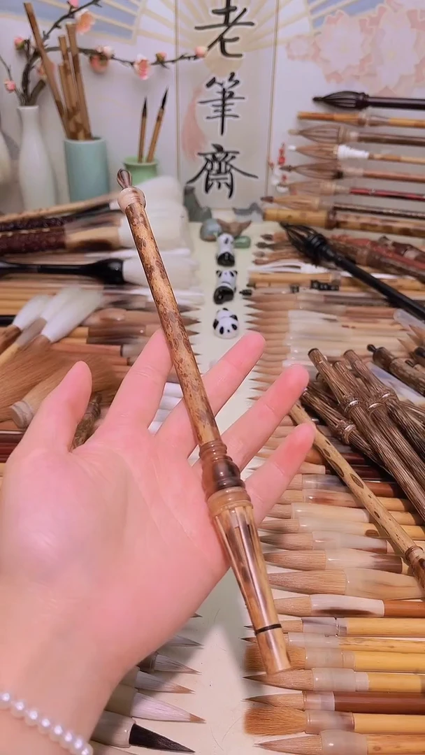 【闪购商品】梅鹿牛角仿宋杆纯狼毫出峰3.5cm