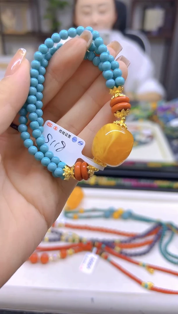 未镶嵌蜜蜡手链DIY款S118