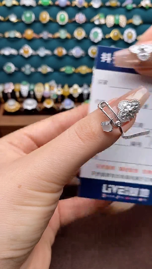 银S925镶嵌戒指翡翠.