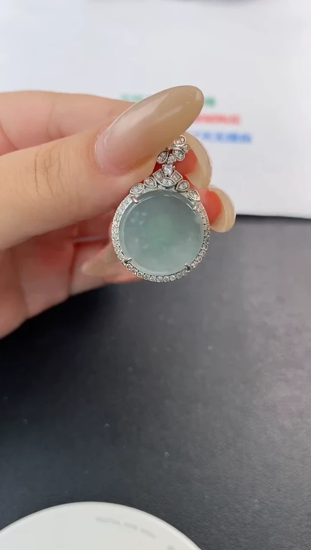 翡翠合金吊坠(不含链)天然A货翡翠