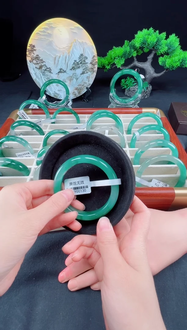 未镶嵌手镯石英质玉（非洲翠）真品上等纯天然非洲翠玉手镯石英质玉