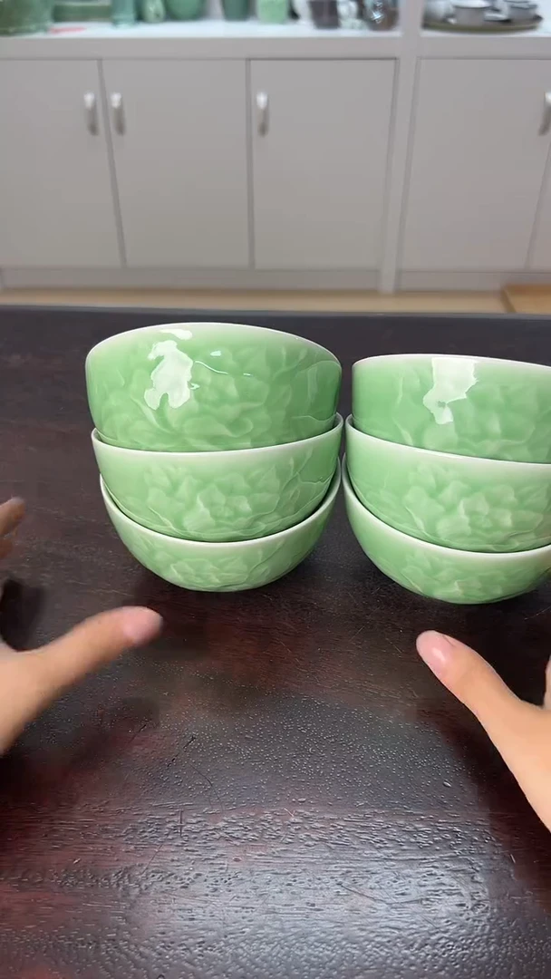 龙泉云间青瓷小米茶器