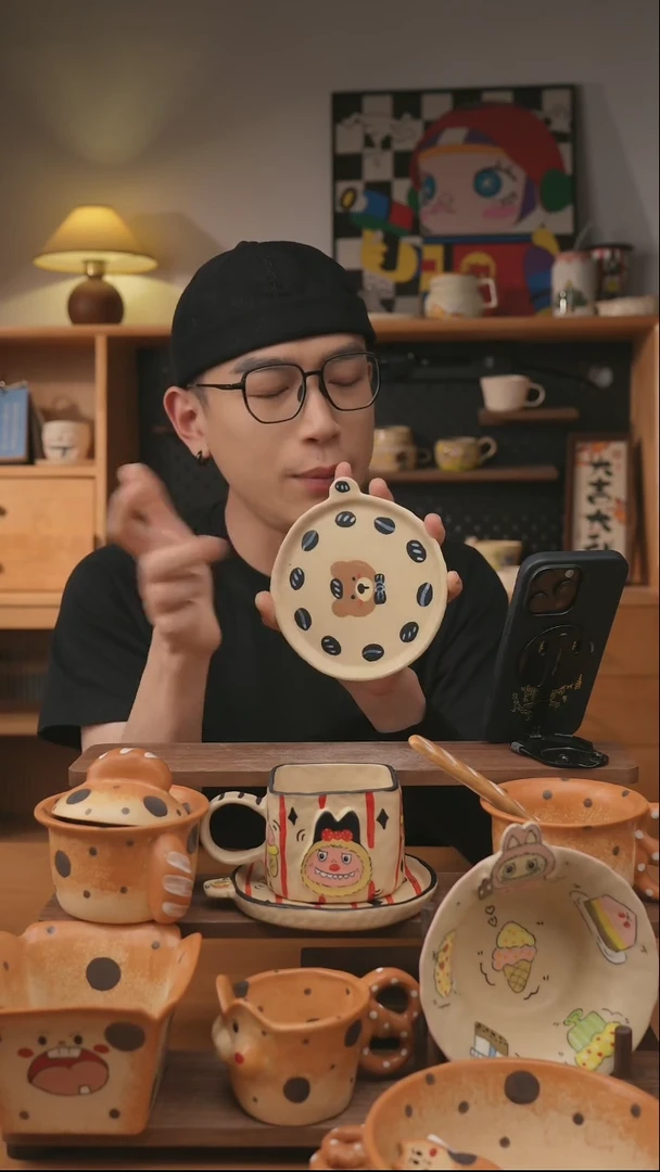 杯子景德镇可爱设计师款陶瓷