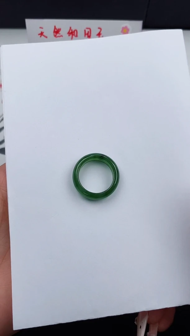 和田玉未镶嵌戒指555碎玉微色差T