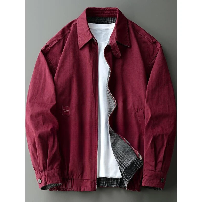 路茨梅帕时尚春秋休闲夹克男美式潮复古宽松高端男士飞行服外套