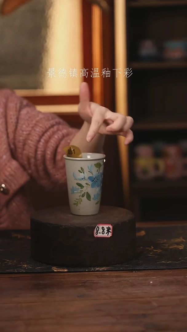陶瓷景德镇高温釉下手绘陶瓷@L031@