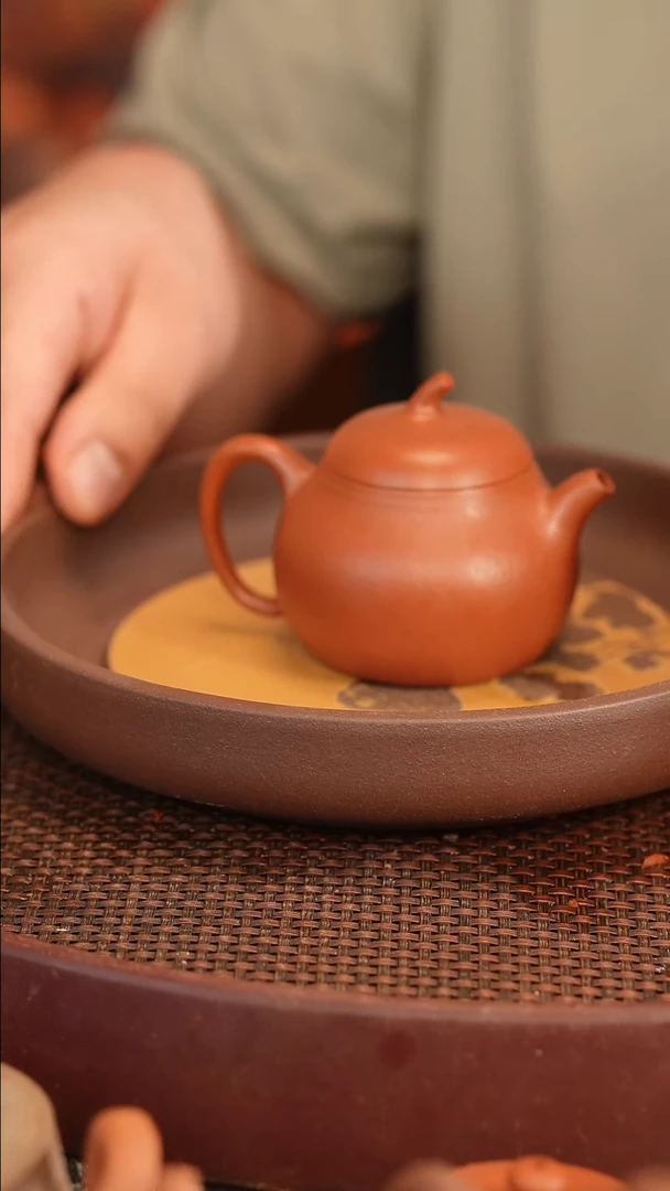 茶壶紫砂原矿手工制作全手 一壶一盘