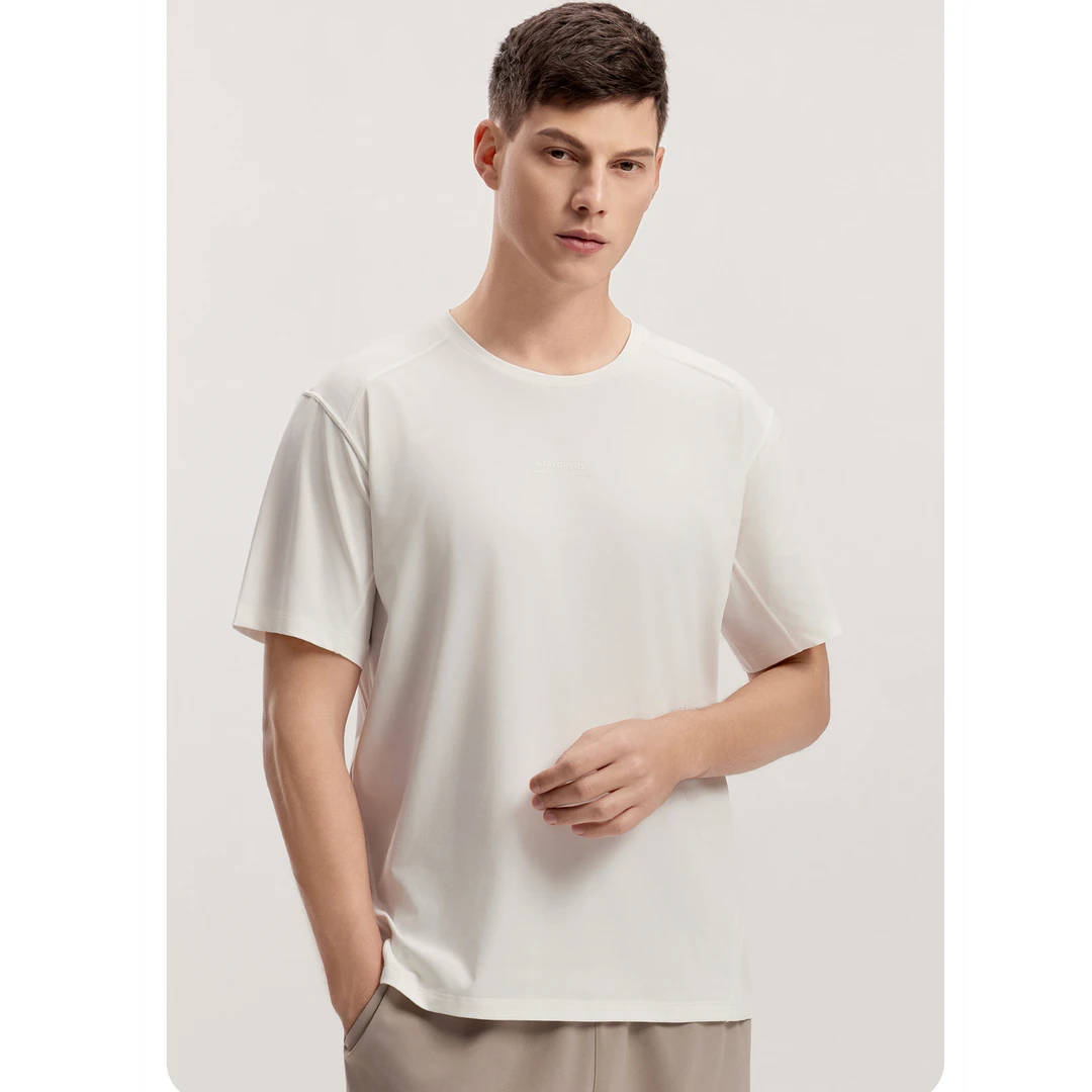 【即发】男式轻量化弹力瞬吸防晒速干户外运动圆领T恤DHE0521