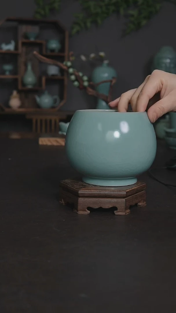 摆件陶手工胎茶渣斗微瑕 1111