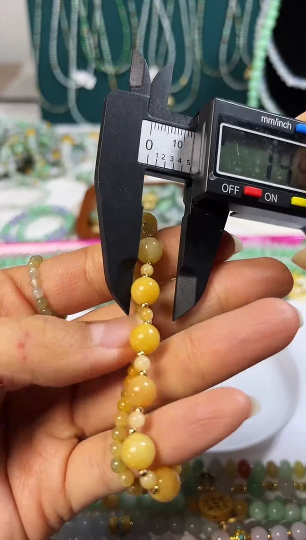 未镶嵌手链翡翠翡翠珠链有瑕疵7.8mm和3.6mm