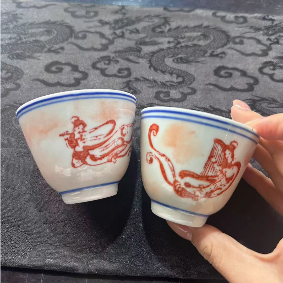 【央广甄瓷专属】飞天拓片对杯