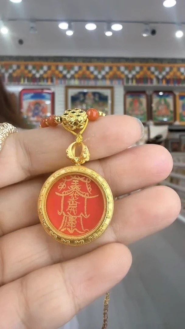 吊坠化太岁纯手绘唐卡