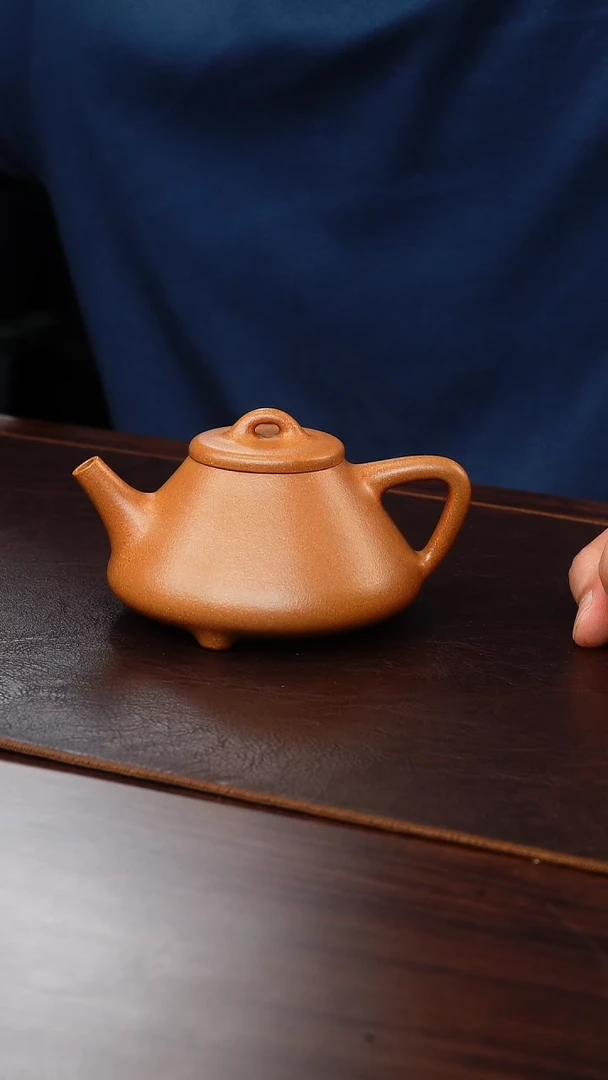 茶壶紫砂黄金段子冶石瓢200cc